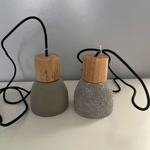 Concrete pendant (2) different texture